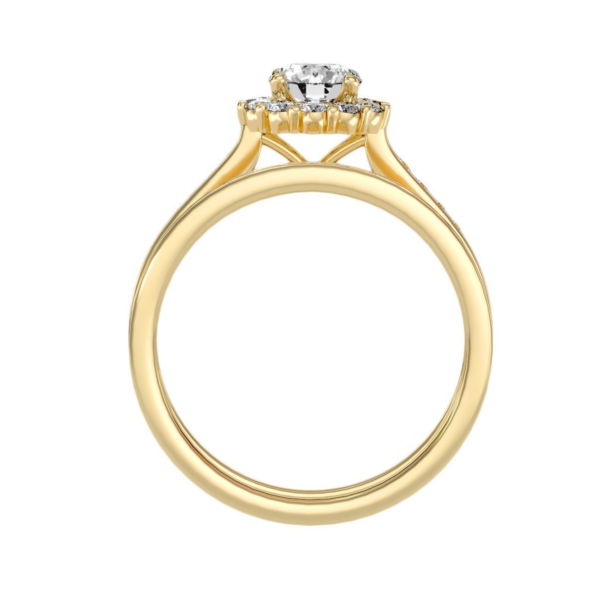 solitaire wedding engagement women ring 3dm render detail 3D print model_9