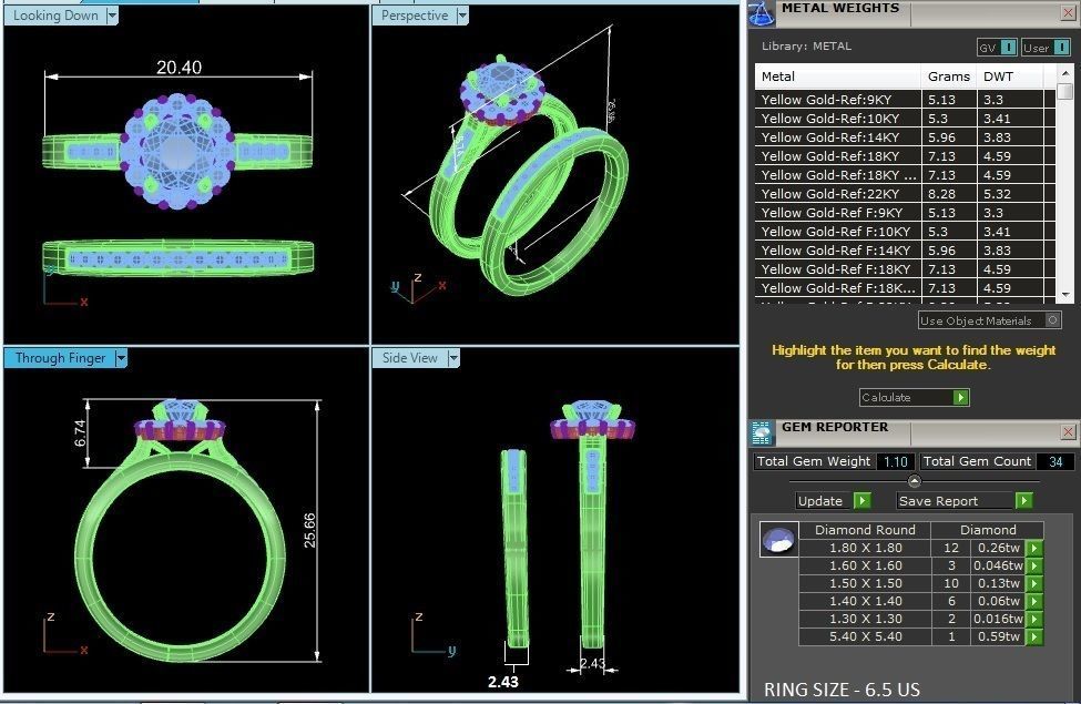 solitaire wedding engagement women ring 3dm render detail 3D print model_1