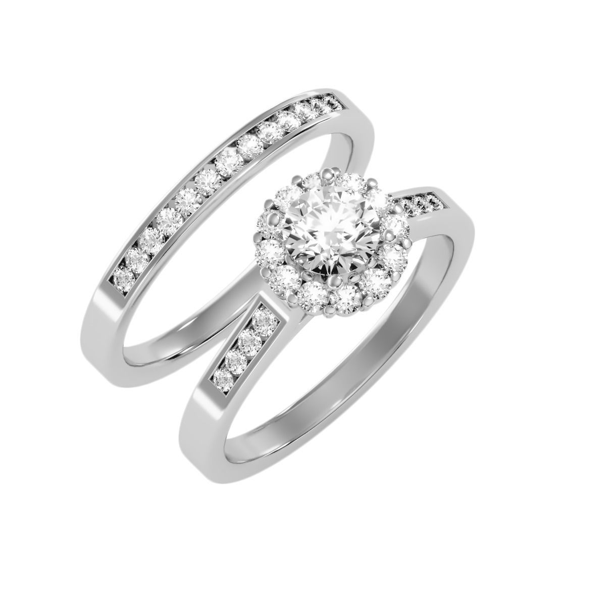 solitaire wedding engagement women ring 3dm render detail 3D print model_6