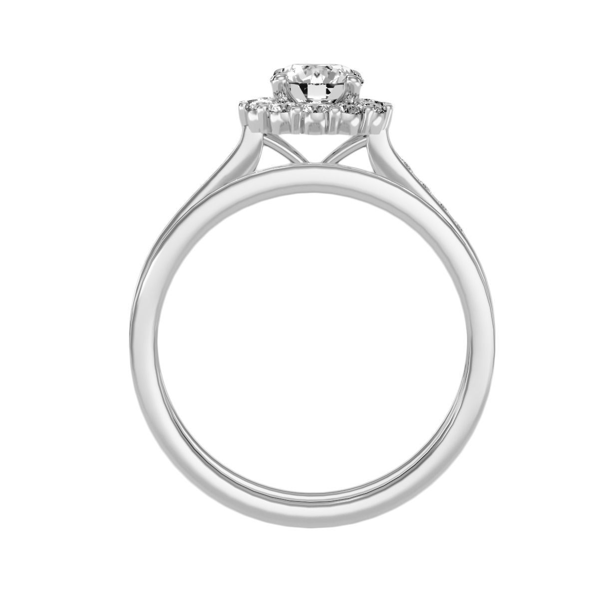 solitaire wedding engagement women ring 3dm render detail 3D print model_5