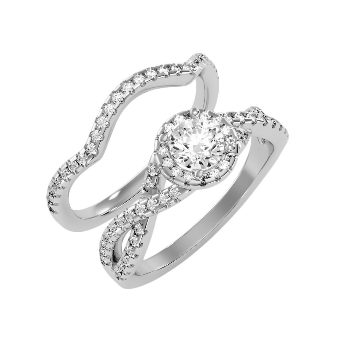 solitaire wedding engagement women ring 3dm render detail 3D print model_6