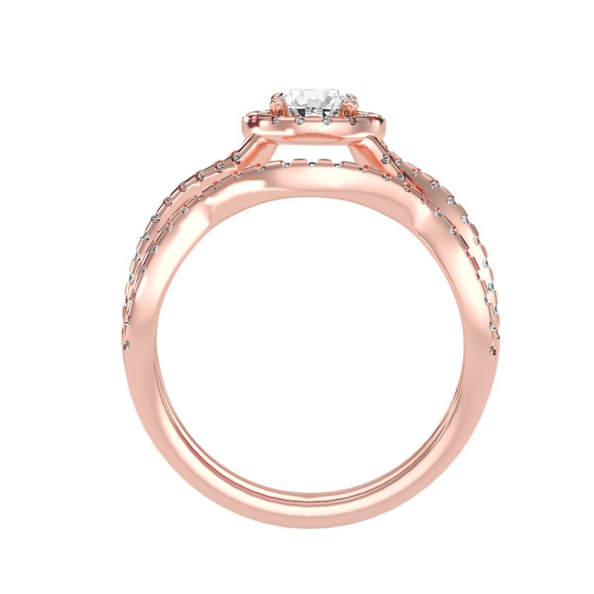 solitaire wedding engagement women ring 3dm render detail 3D print model_2