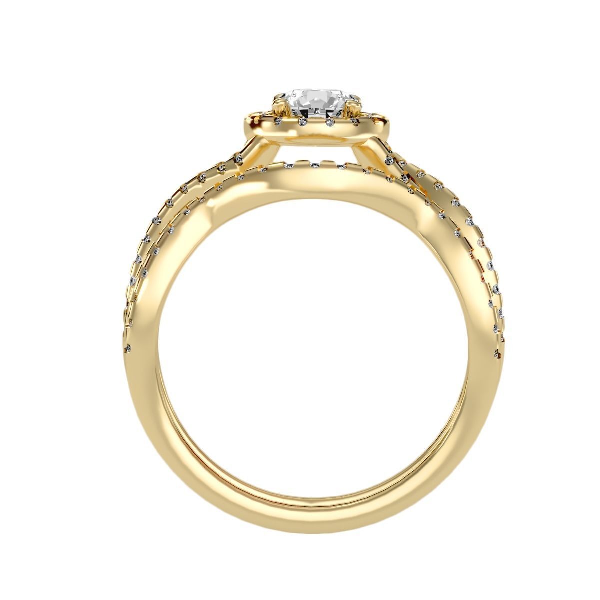 solitaire wedding engagement women ring 3dm render detail 3D print model_9