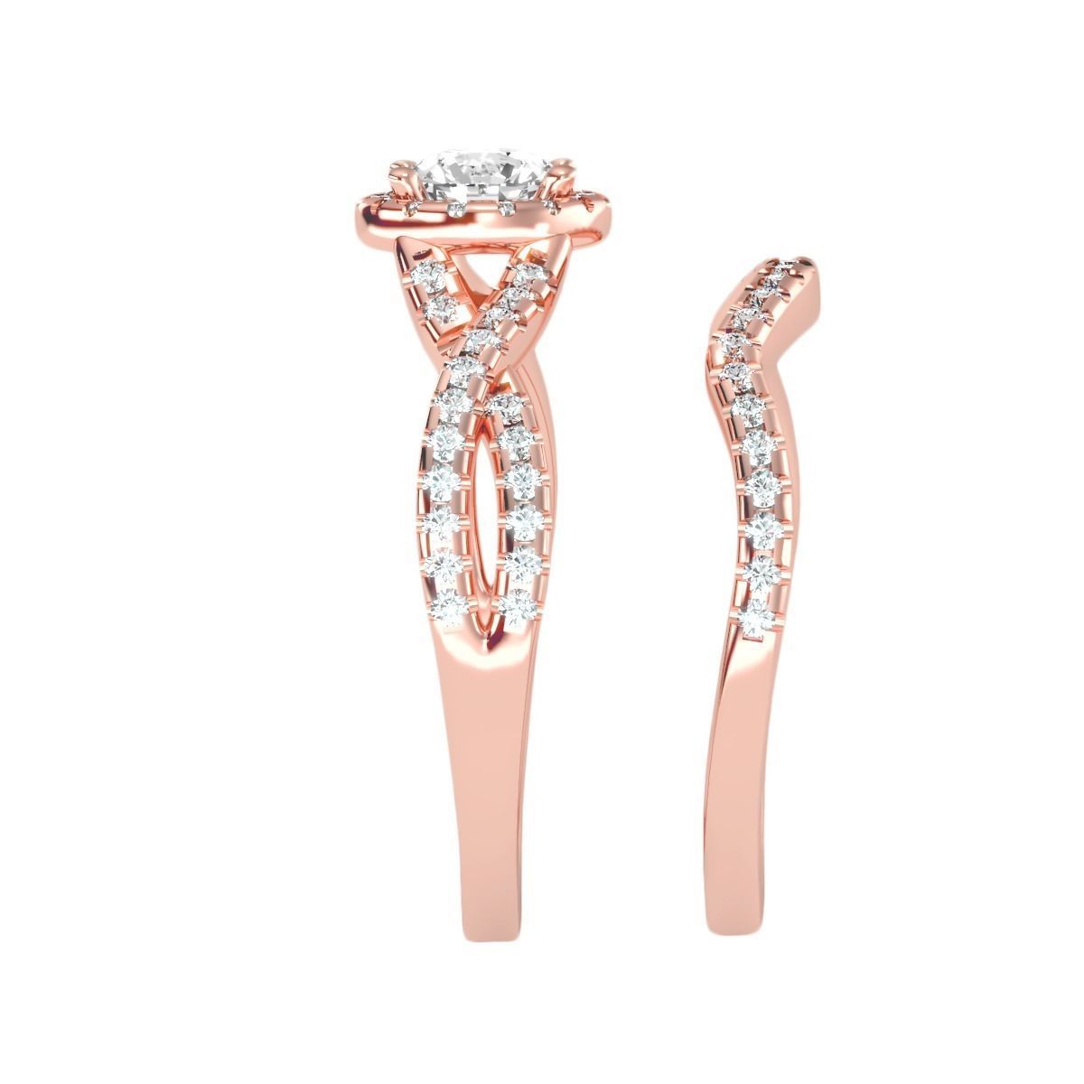 solitaire wedding engagement women ring 3dm render detail 3D print model_3