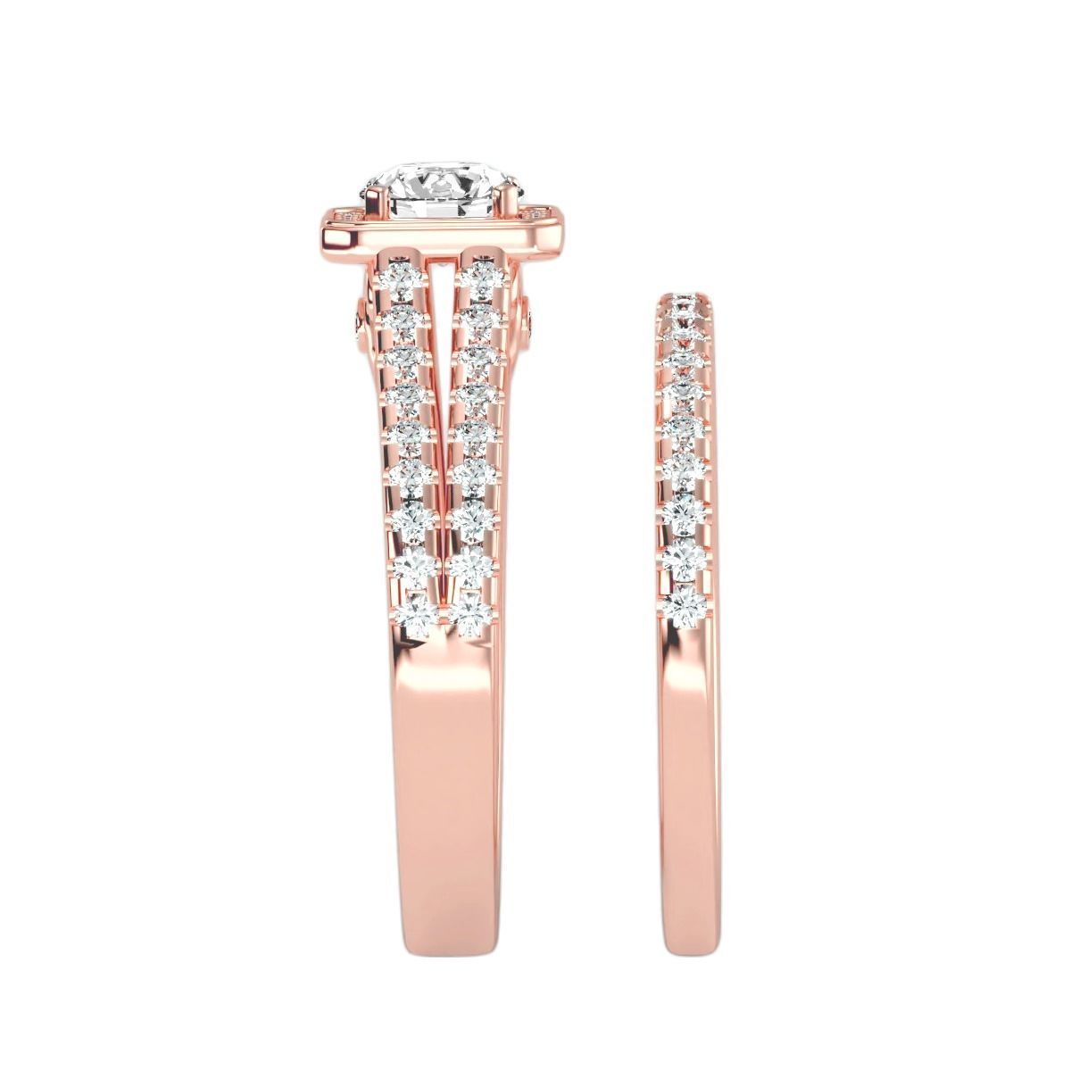 solitaire wedding engagement women ring 3dm render detail 3D print model_2