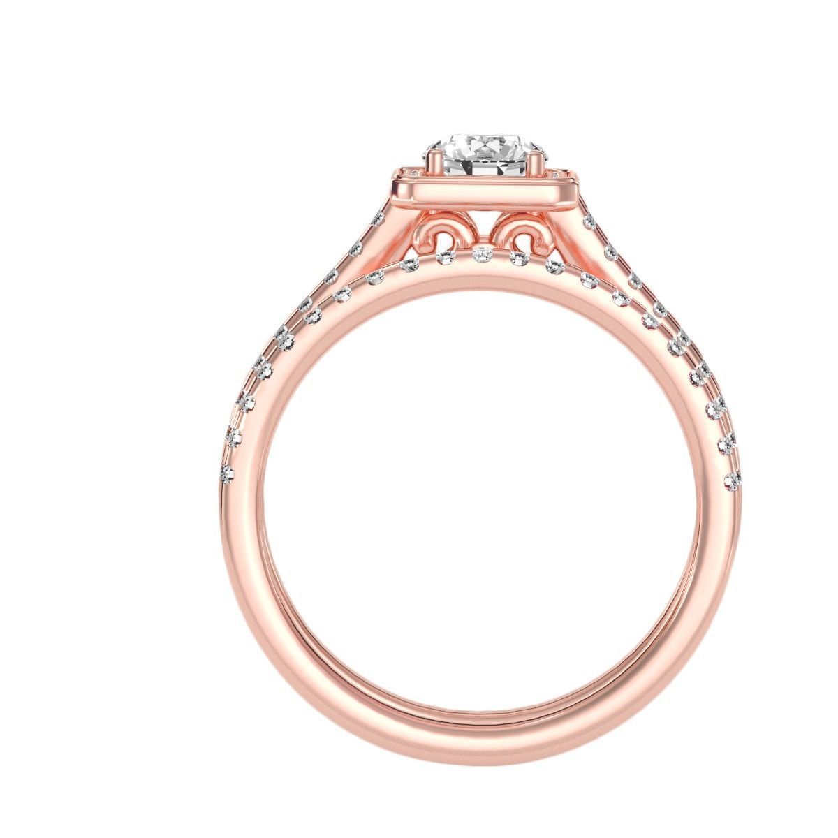 solitaire wedding engagement women ring 3dm render detail 3D print model_1