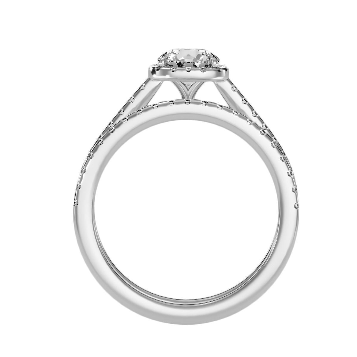 solitaire wedding engagement women ring 3dm render detail 3D print model_5