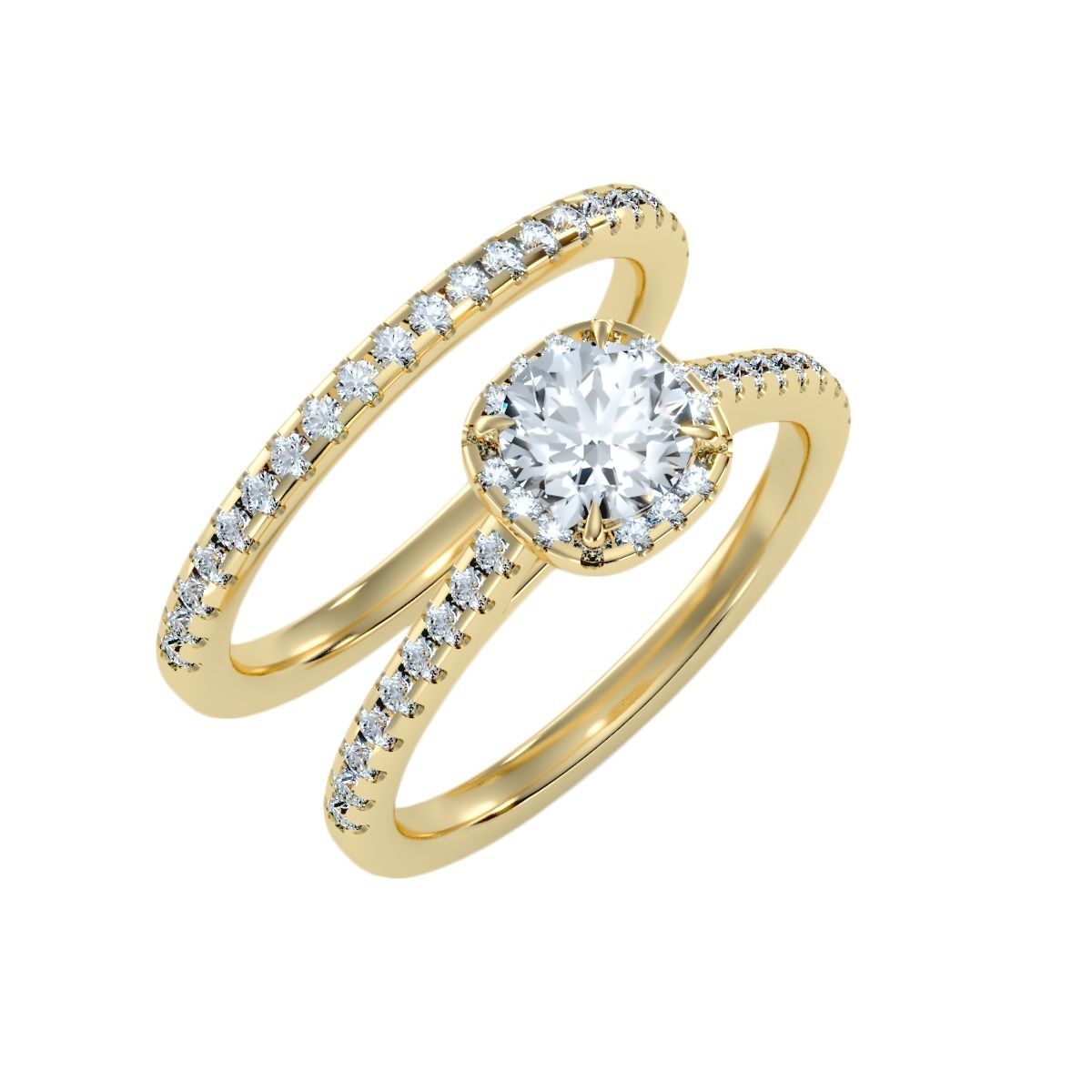solitaire wedding engagement women ring 3dm render detail 3D print model_10