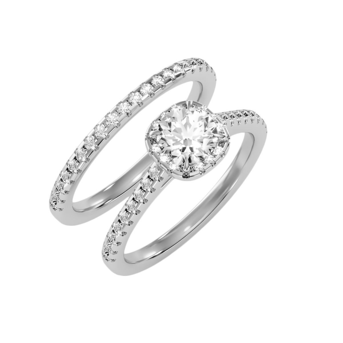 solitaire wedding engagement women ring 3dm render detail 3D print model_6