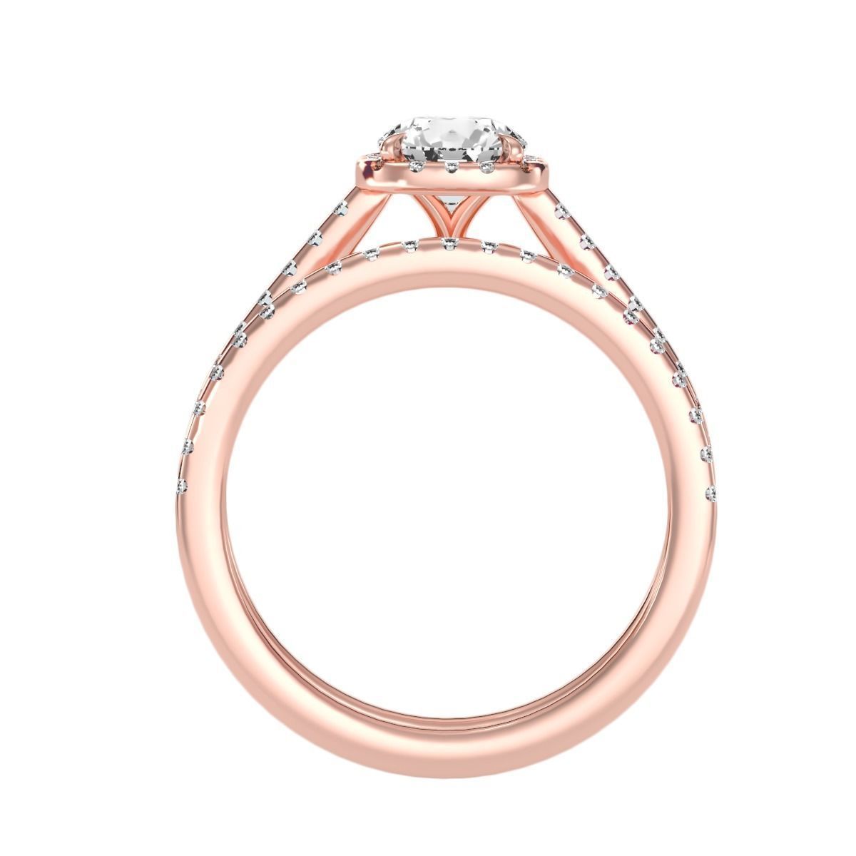 solitaire wedding engagement women ring 3dm render detail 3D print model_2