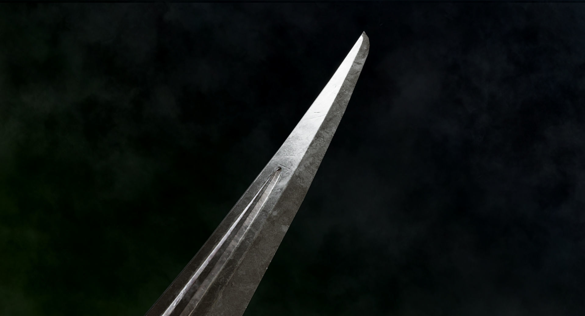Royal Warglavie - Dark Fantasy PBR game ready 3d sword Low-poly 3D model_4