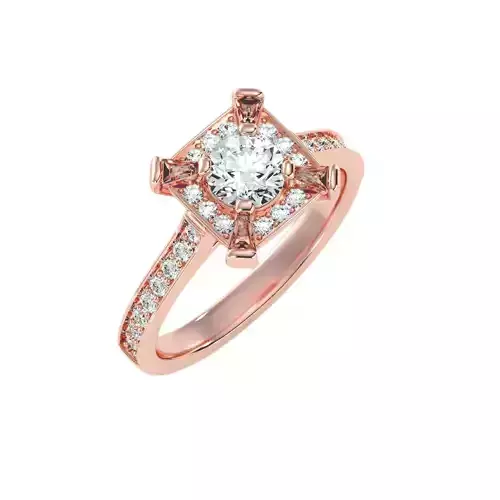 solitaire wedding engagement women ring 3dm render detail  3D print model