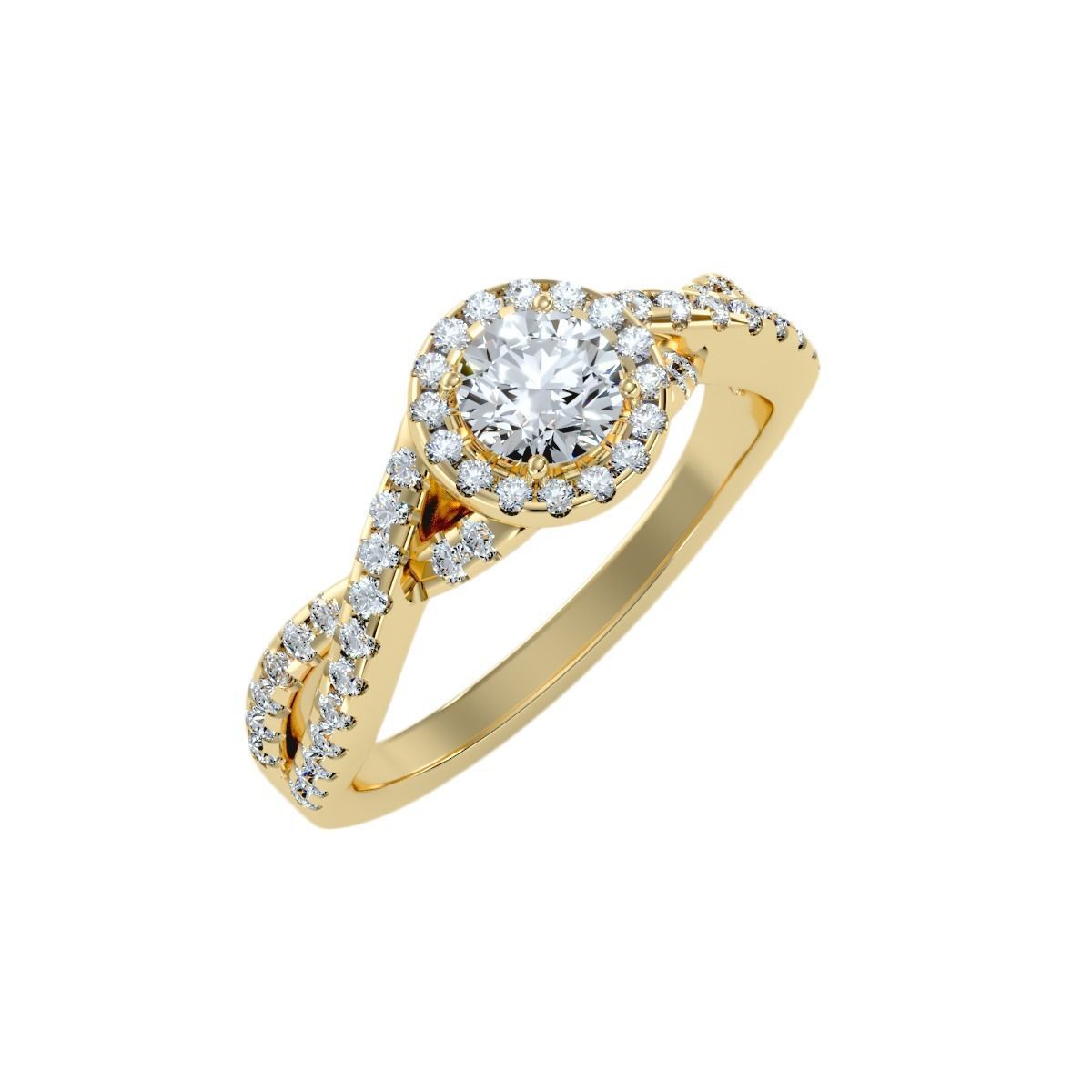 solitaire wedding engagement women ring 3dm render detail 3D print model_10