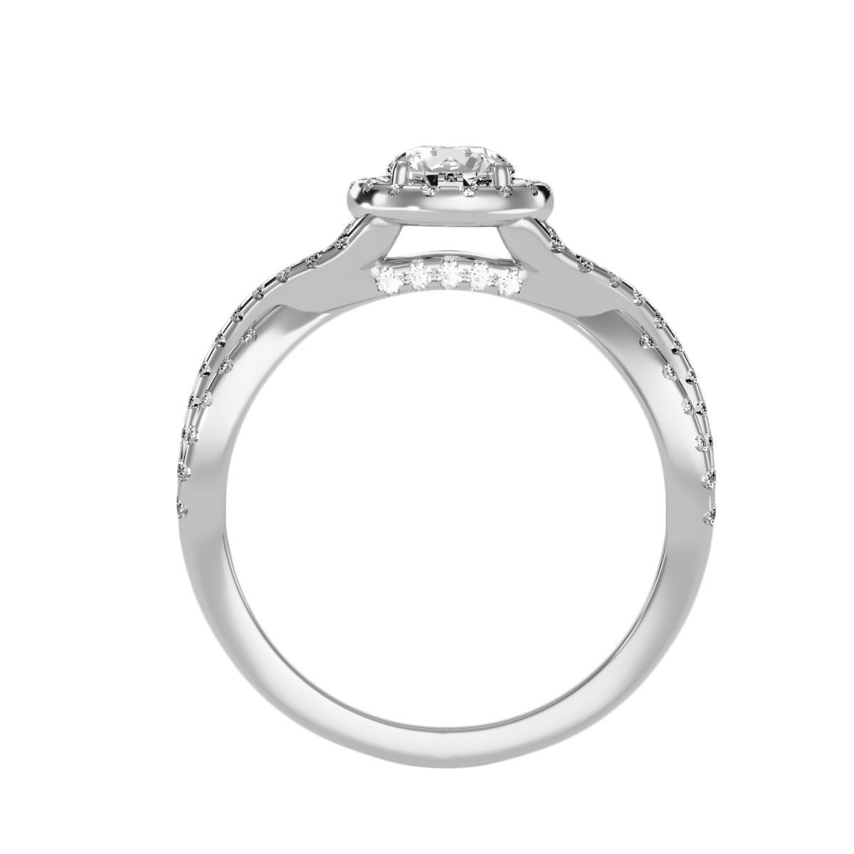 solitaire wedding engagement women ring 3dm render detail 3D print model_5