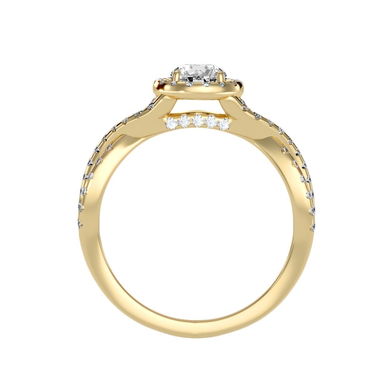solitaire wedding engagement women ring 3dm render detail 3D print model_9