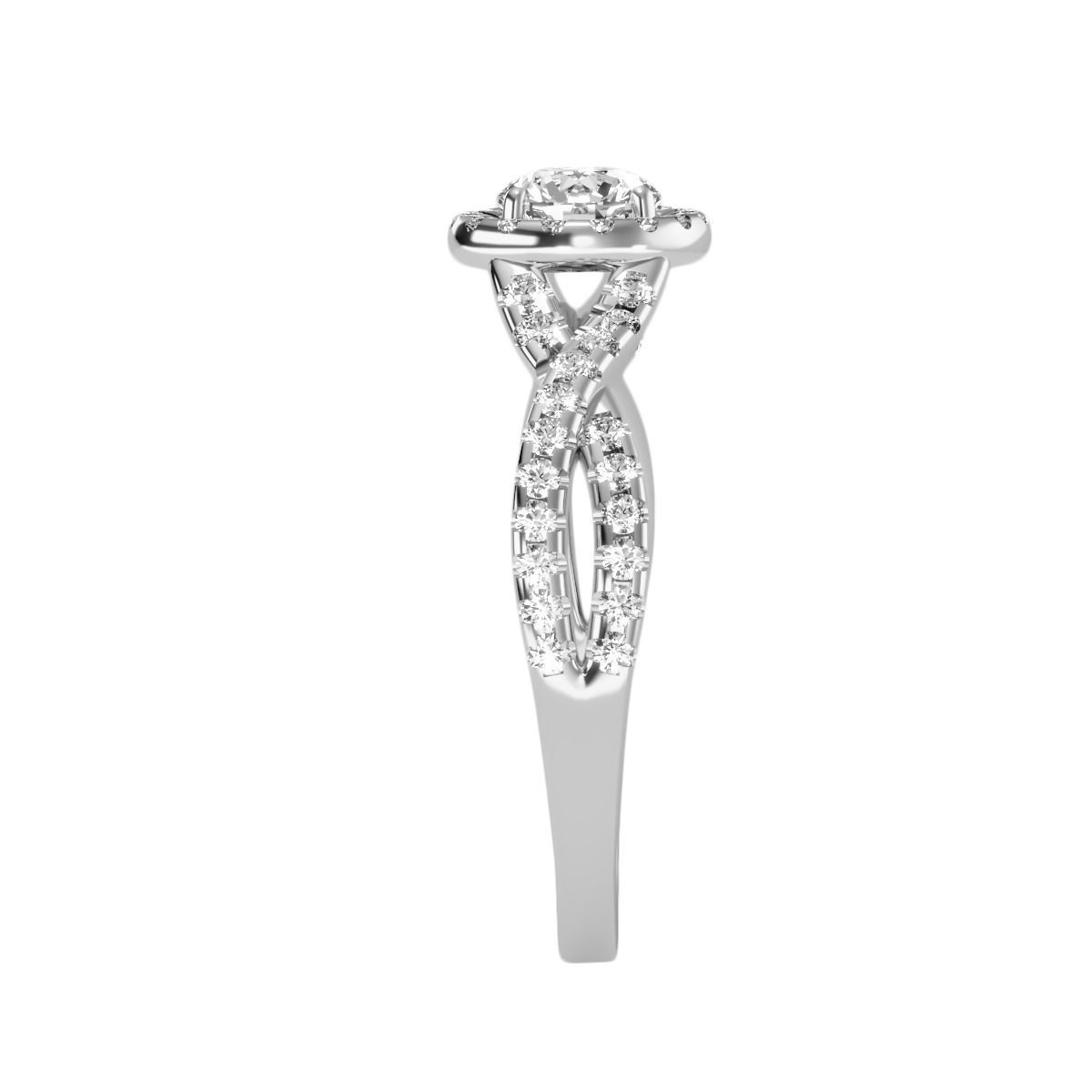 solitaire wedding engagement women ring 3dm render detail 3D print model_7