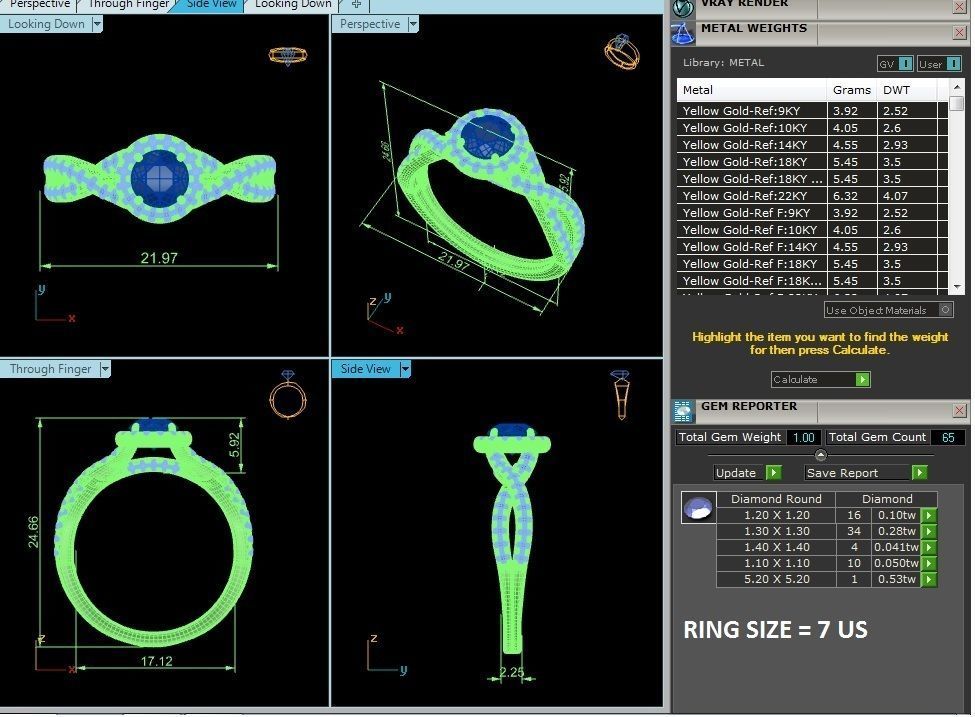 solitaire wedding engagement women ring 3dm render detail 3D print model_1