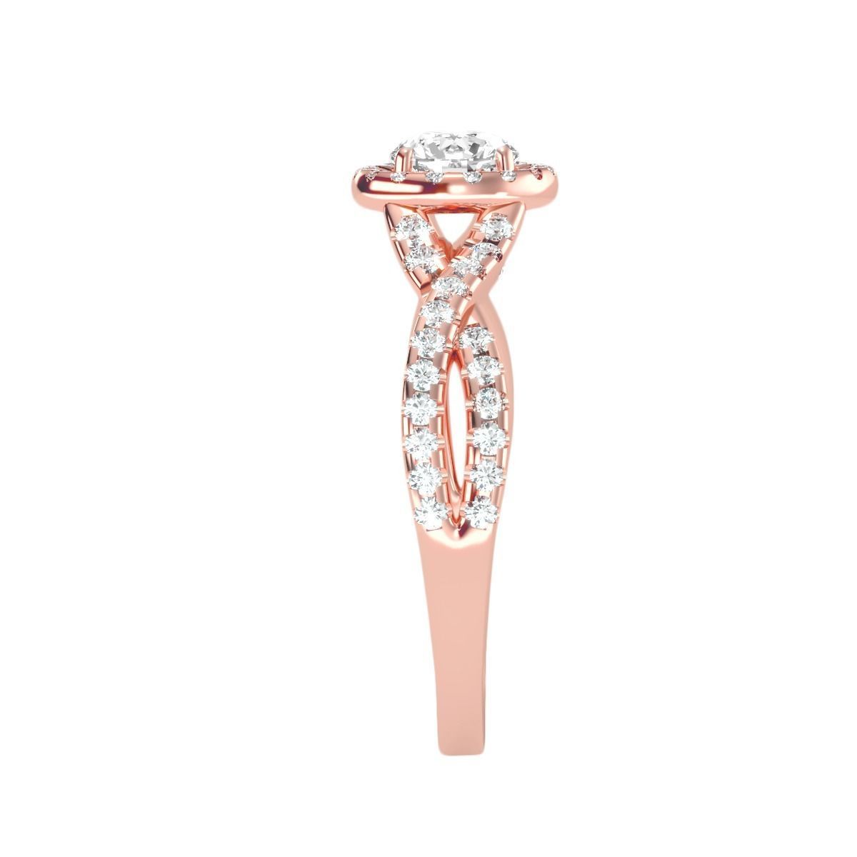 solitaire wedding engagement women ring 3dm render detail 3D print model_3