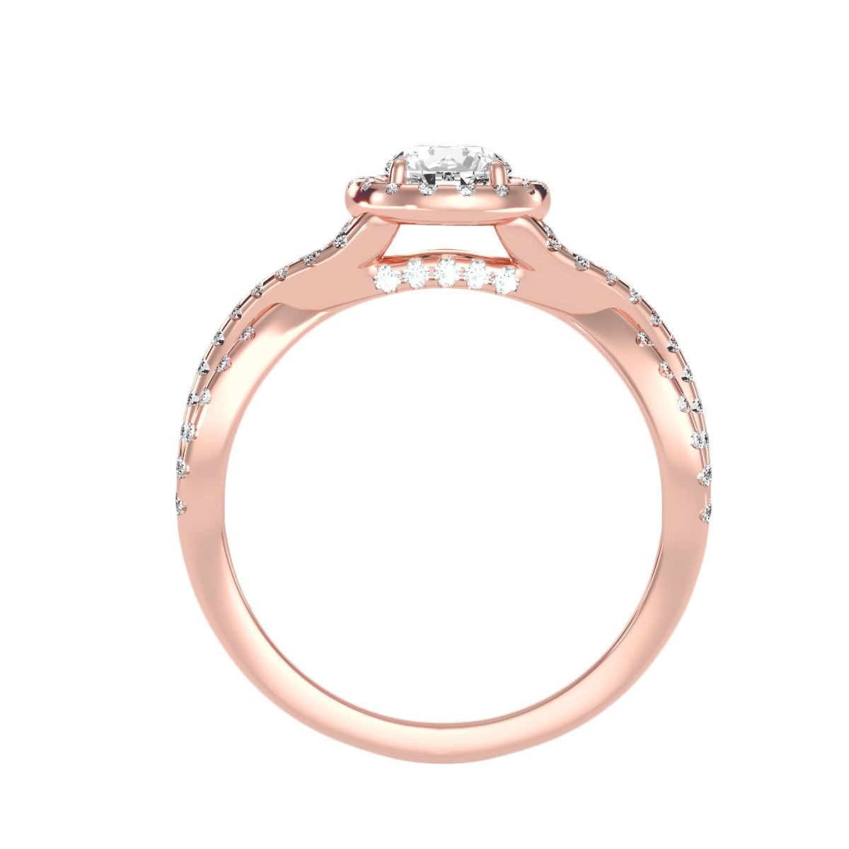 solitaire wedding engagement women ring 3dm render detail 3D print model_2