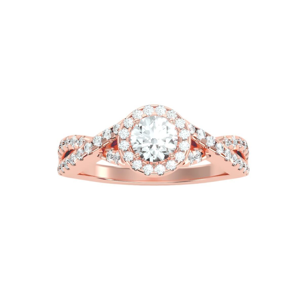 solitaire wedding engagement women ring 3dm render detail 3D print model_4