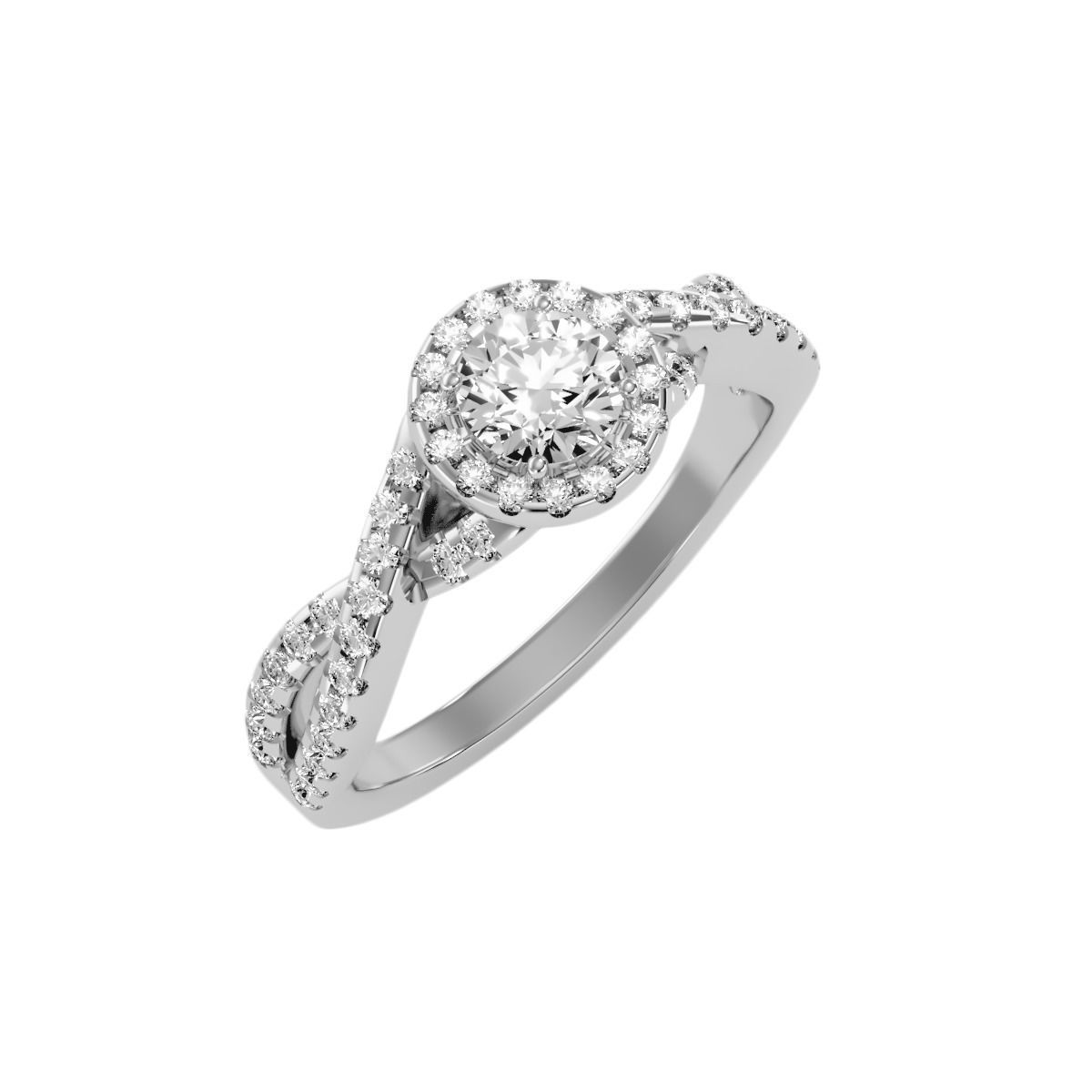 solitaire wedding engagement women ring 3dm render detail 3D print model_6