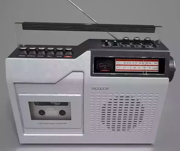 Vintage Radio Cassette - PBR - 2 texture set normal and aged