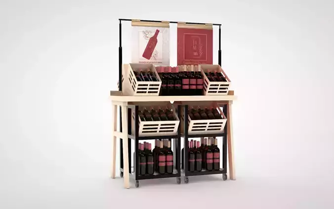 liquor display stand 3D model