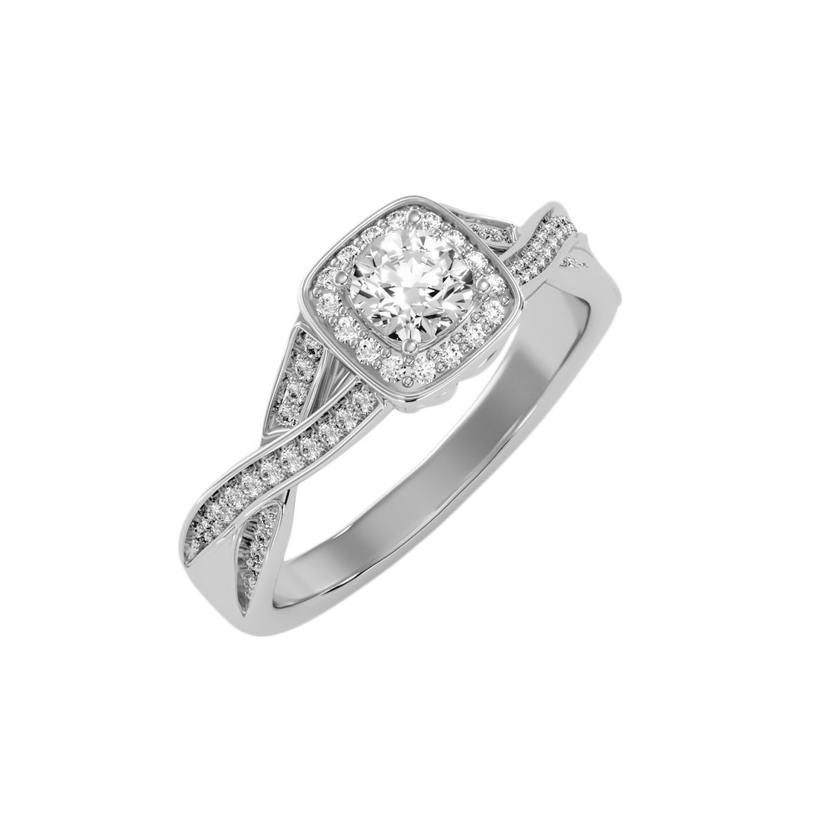 solitaire wedding engagement women ring 3dm render detail  3D print model_6