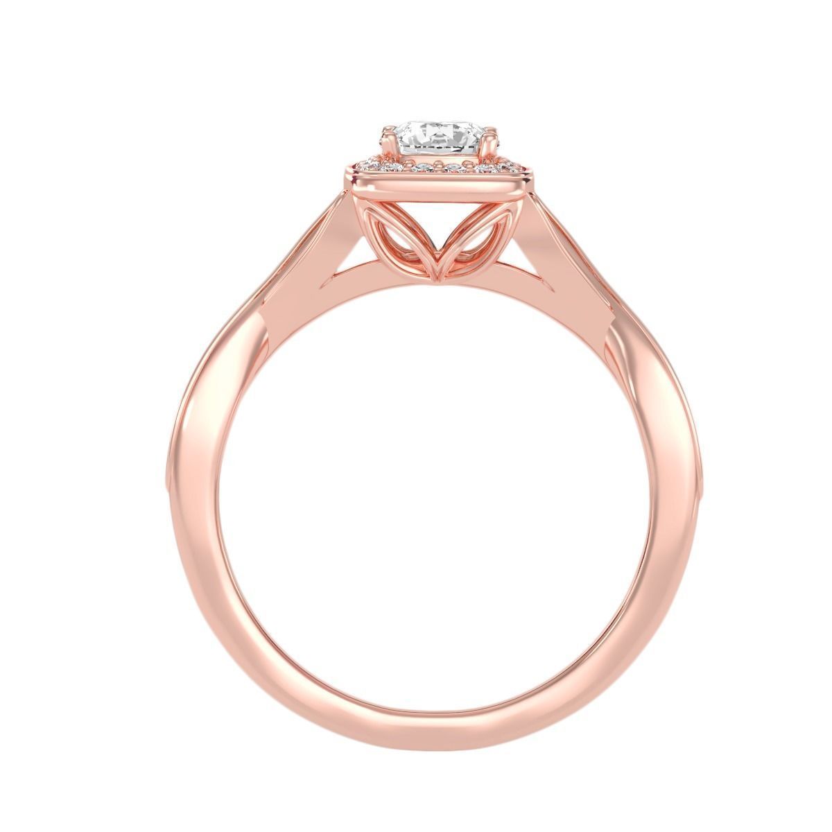 solitaire wedding engagement women ring 3dm render detail  3D print model_2