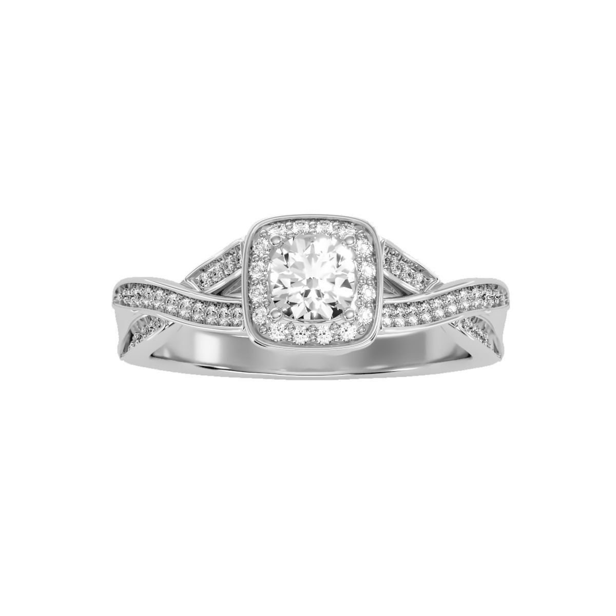 solitaire wedding engagement women ring 3dm render detail  3D print model_8