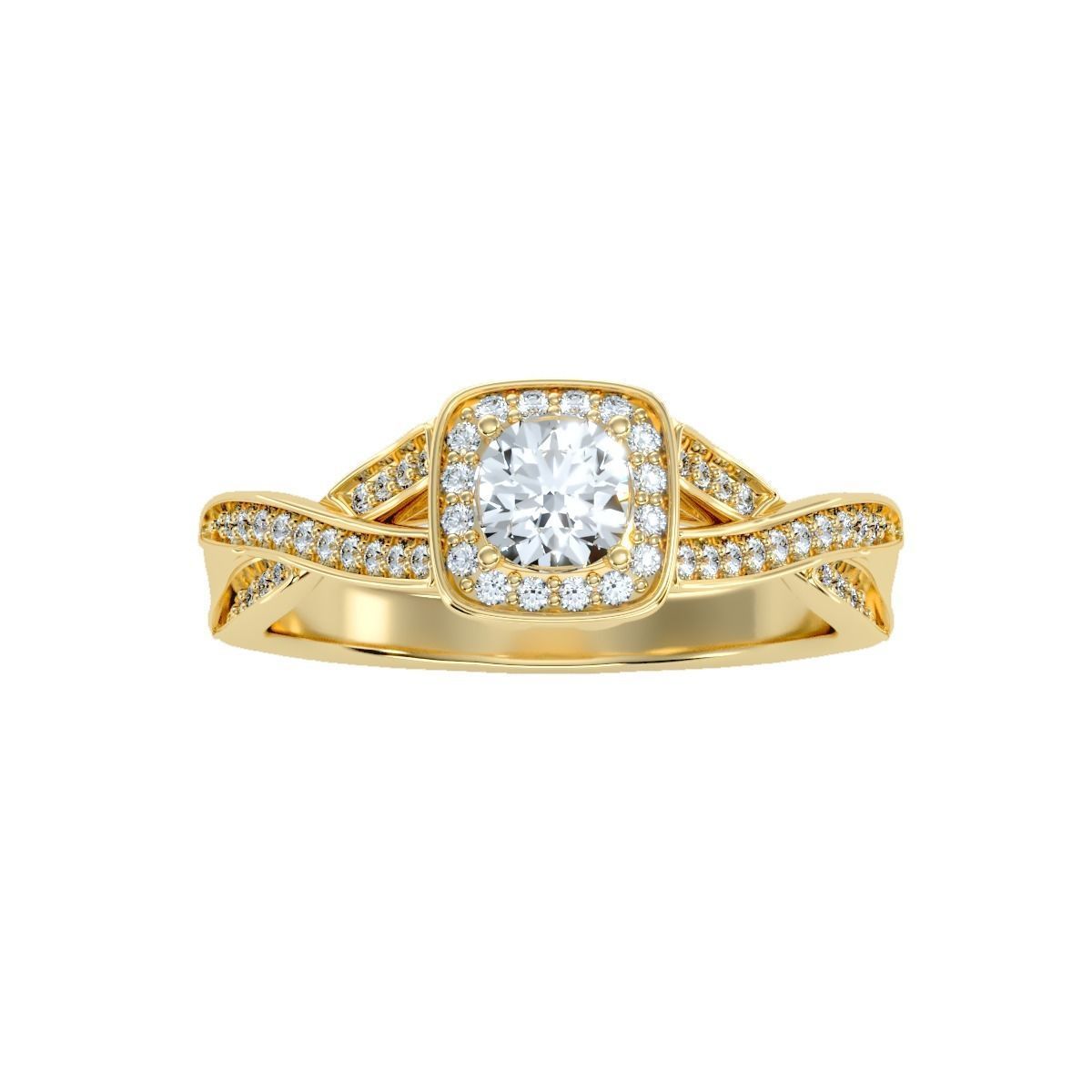 solitaire wedding engagement women ring 3dm render detail  3D print model_12