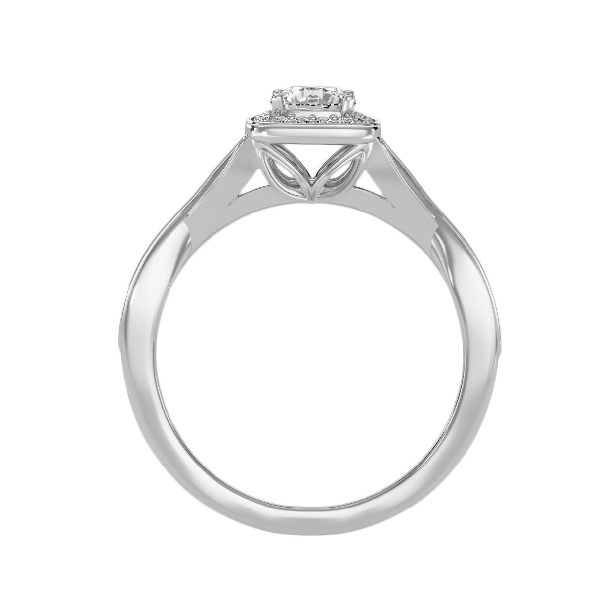 solitaire wedding engagement women ring 3dm render detail  3D print model_5