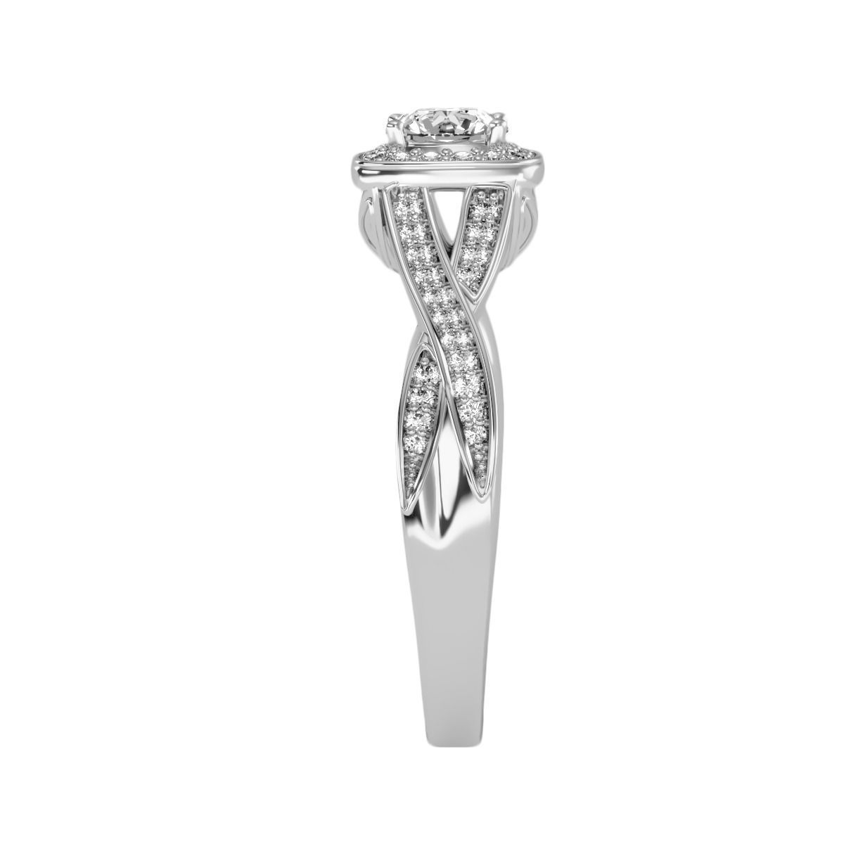 solitaire wedding engagement women ring 3dm render detail  3D print model_7