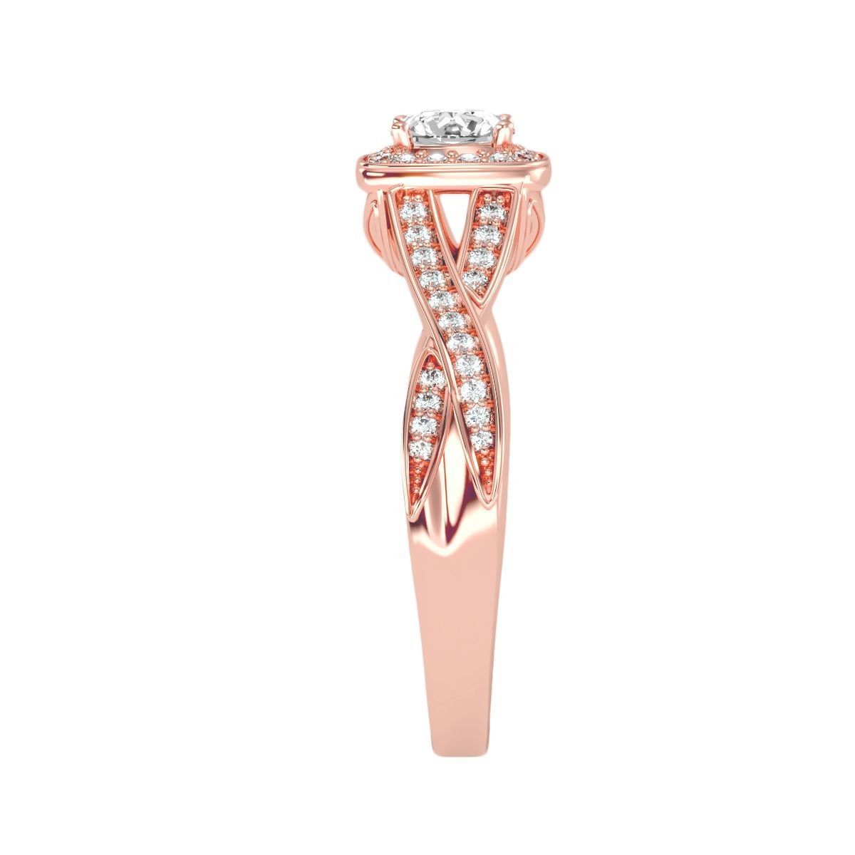 solitaire wedding engagement women ring 3dm render detail  3D print model_3