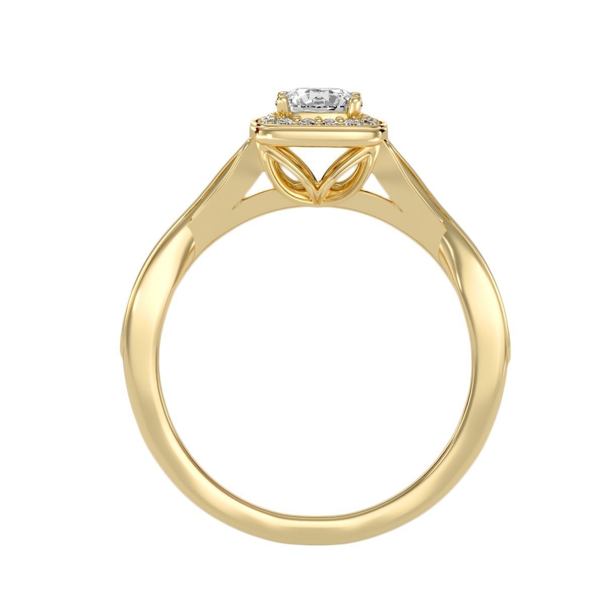 solitaire wedding engagement women ring 3dm render detail  3D print model_9