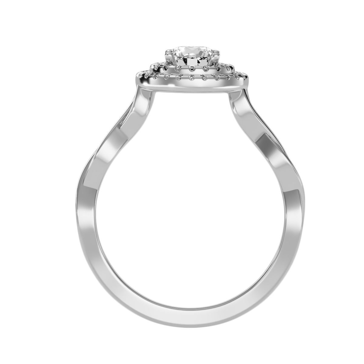 solitaire wedding engagement women ring 3dm render detail  3D print model_4