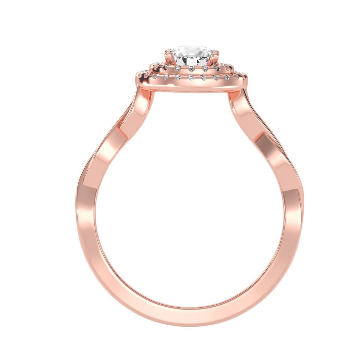 solitaire wedding engagement women ring 3dm render detail  3D print model_1