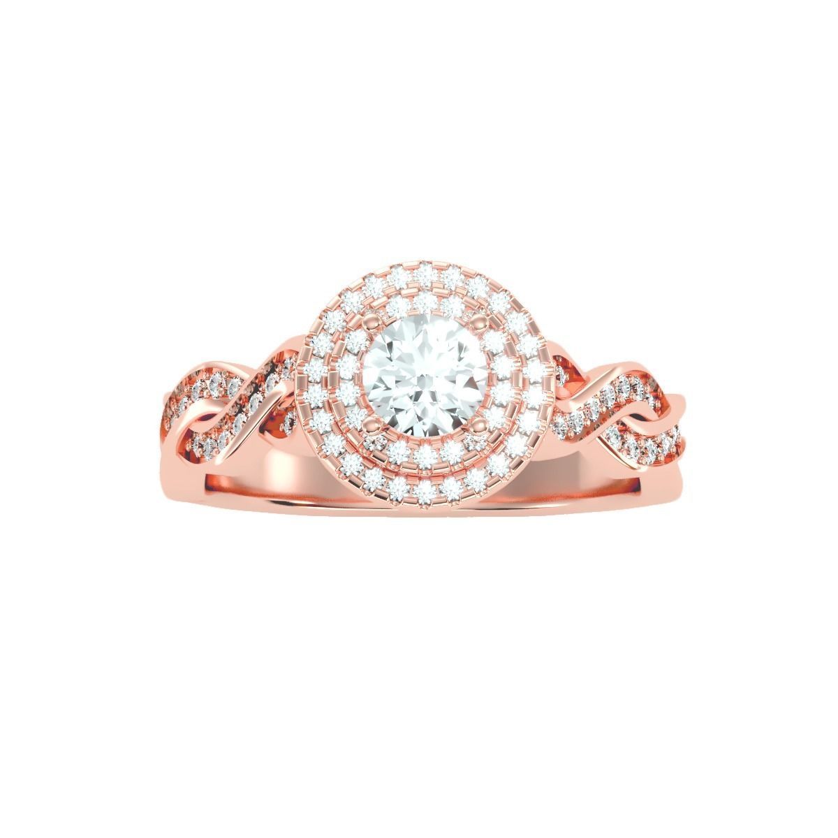 solitaire wedding engagement women ring 3dm render detail  3D print model_3