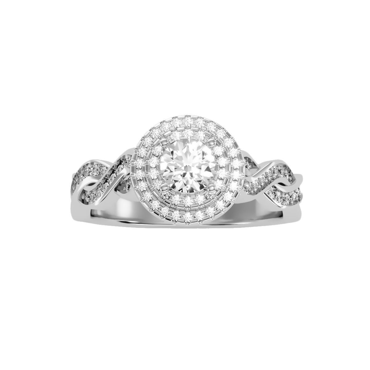 solitaire wedding engagement women ring 3dm render detail  3D print model_7