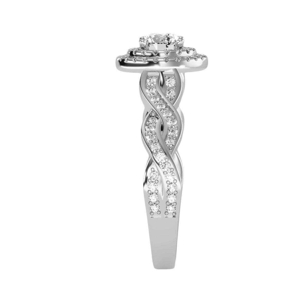 solitaire wedding engagement women ring 3dm render detail  3D print model_6