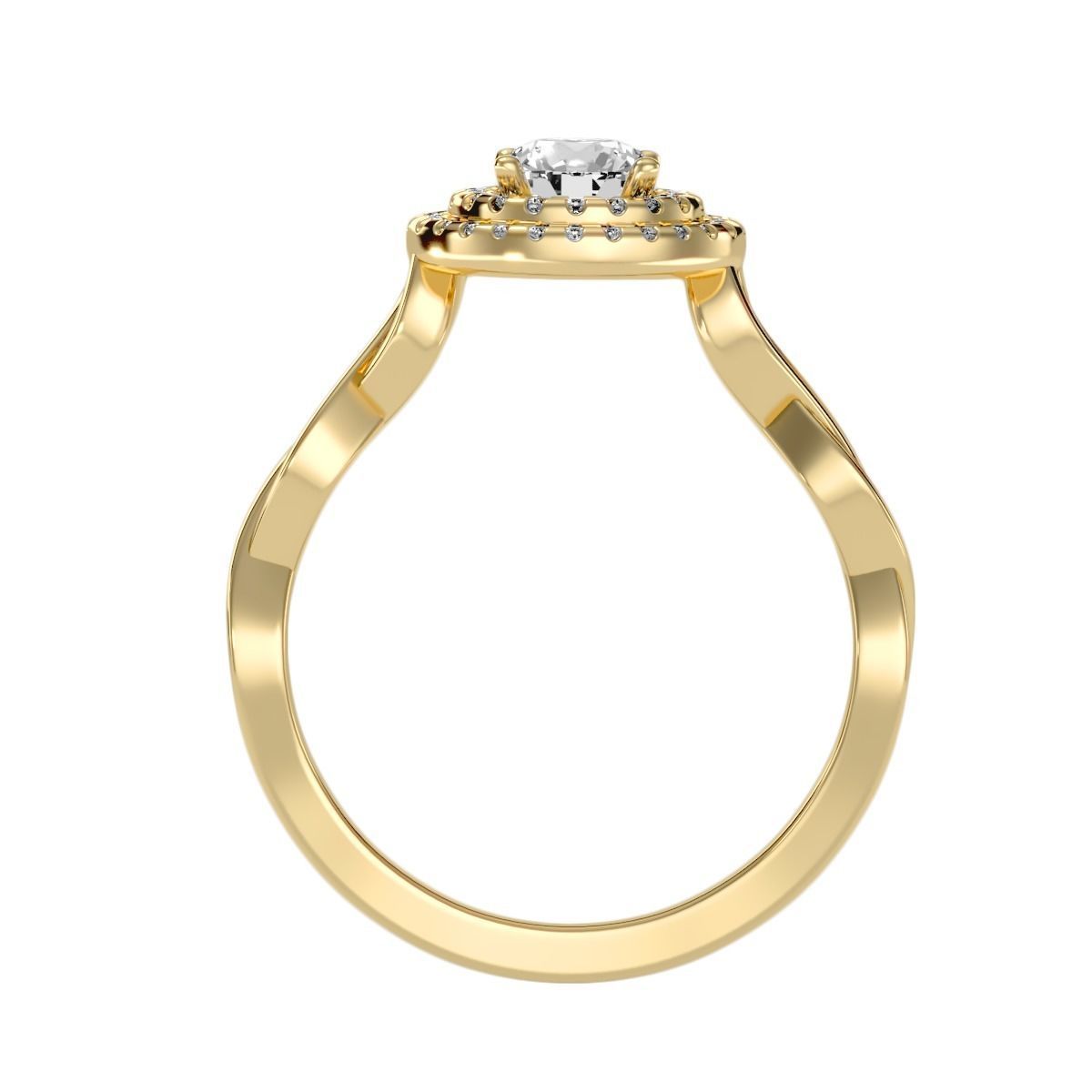 solitaire wedding engagement women ring 3dm render detail  3D print model_8