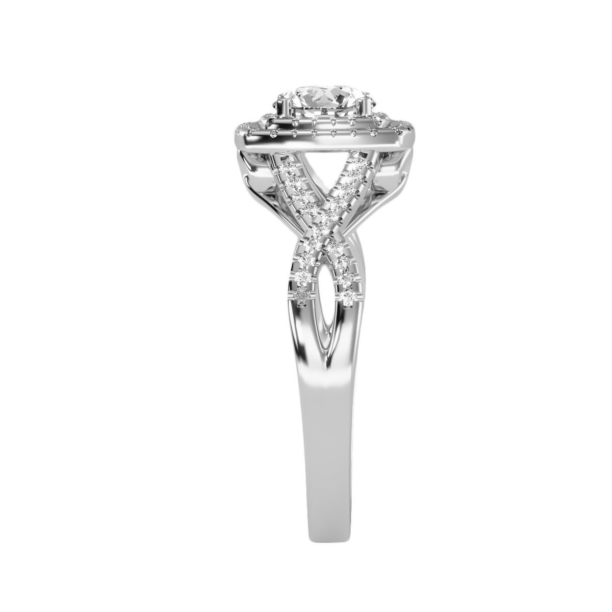 solitaire wedding engagement women ring 3dm render detail  3D print model_6
