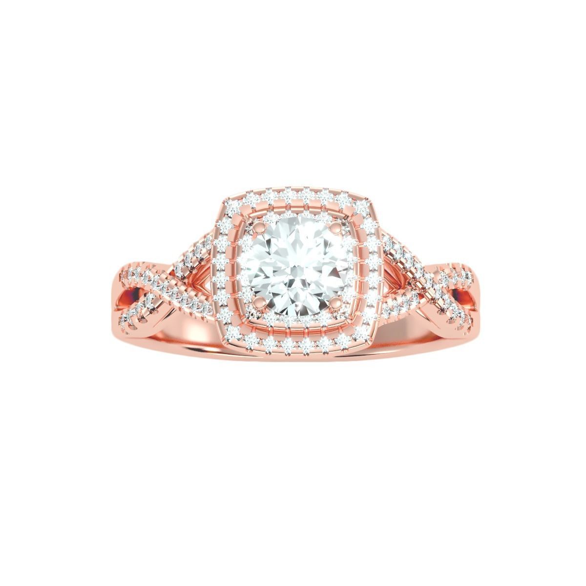 solitaire wedding engagement women ring 3dm render detail  3D print model_3