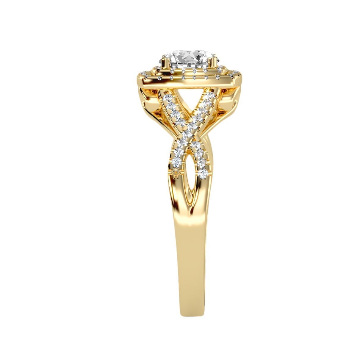 solitaire wedding engagement women ring 3dm render detail  3D print model_10