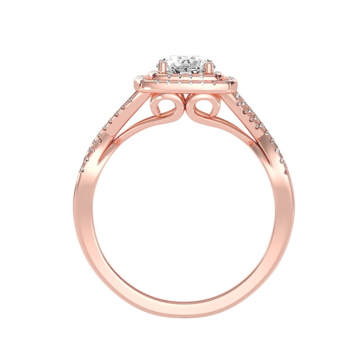 solitaire wedding engagement women ring 3dm render detail  3D print model_1