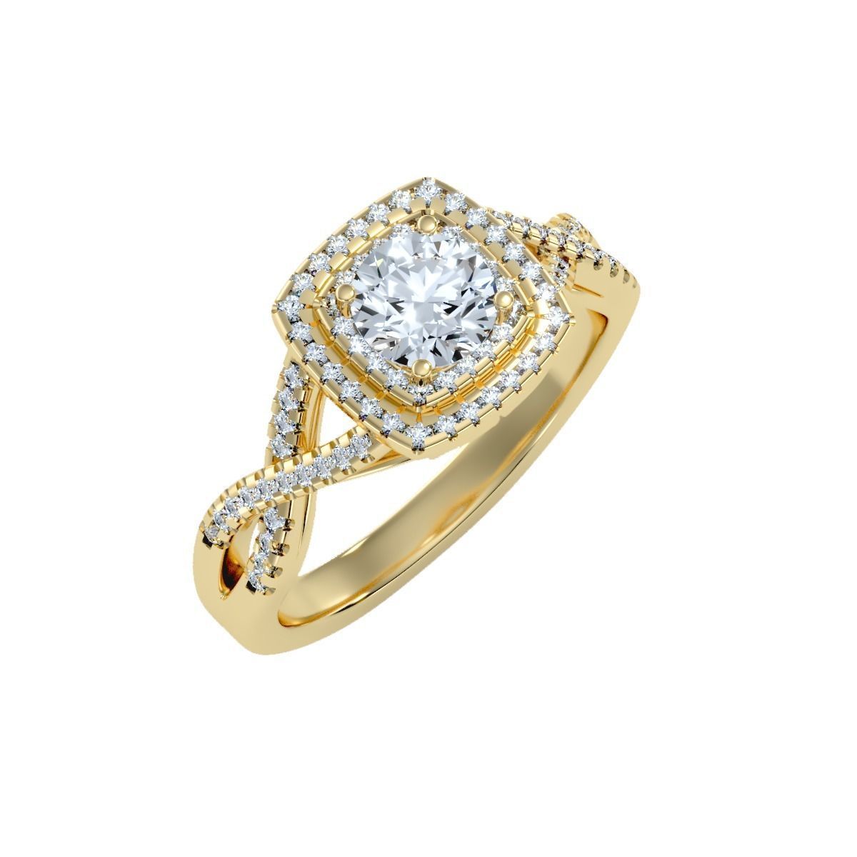 solitaire wedding engagement women ring 3dm render detail  3D print model_9