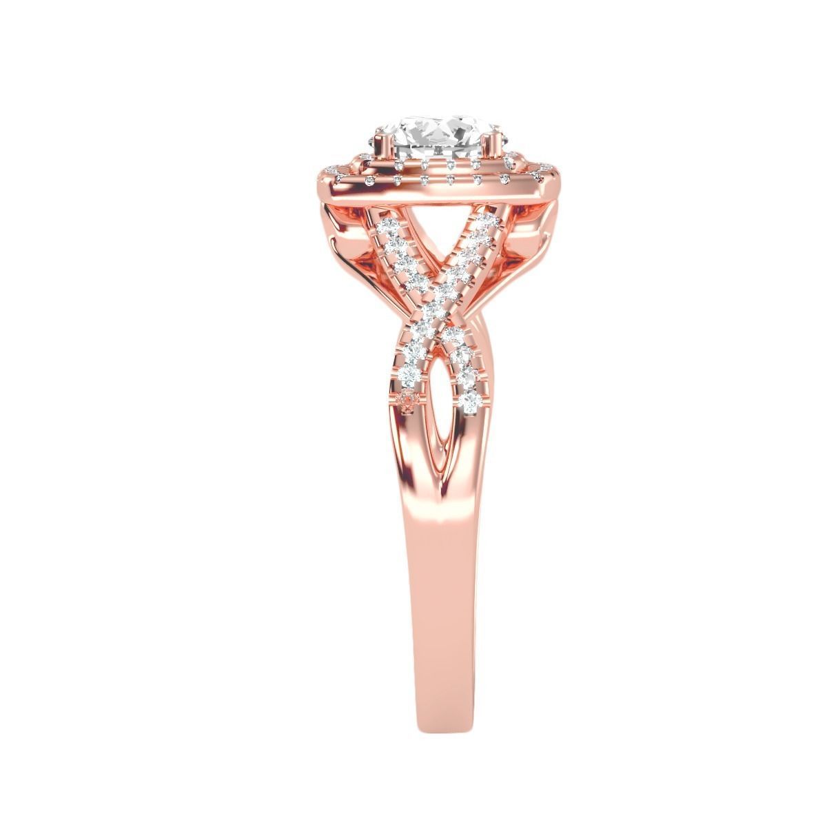 solitaire wedding engagement women ring 3dm render detail  3D print model_2