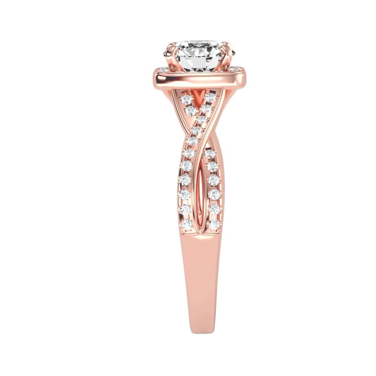solitaire wedding engagement women ring 3dm render detail  3D print model_2