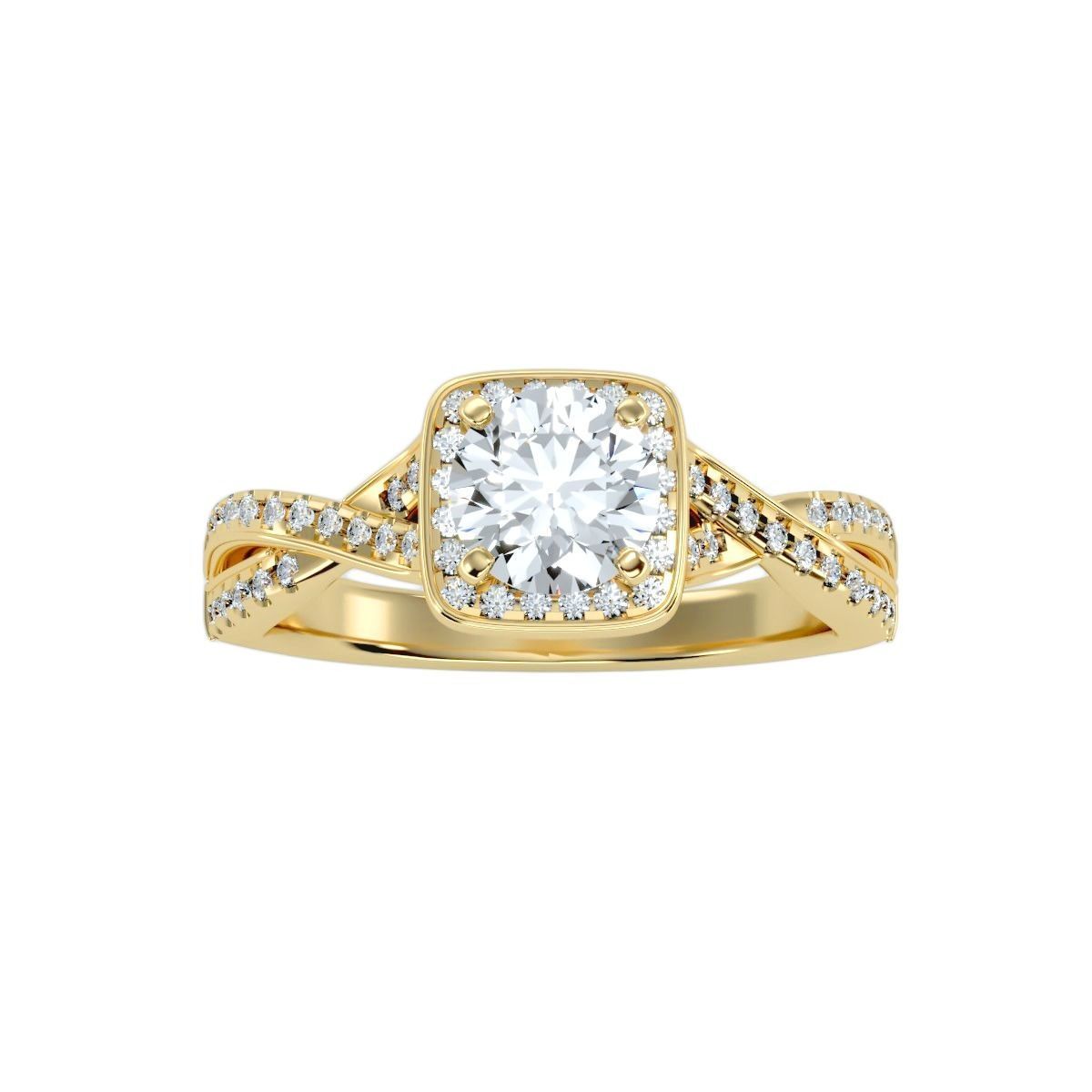 solitaire wedding engagement women ring 3dm render detail  3D print model_11