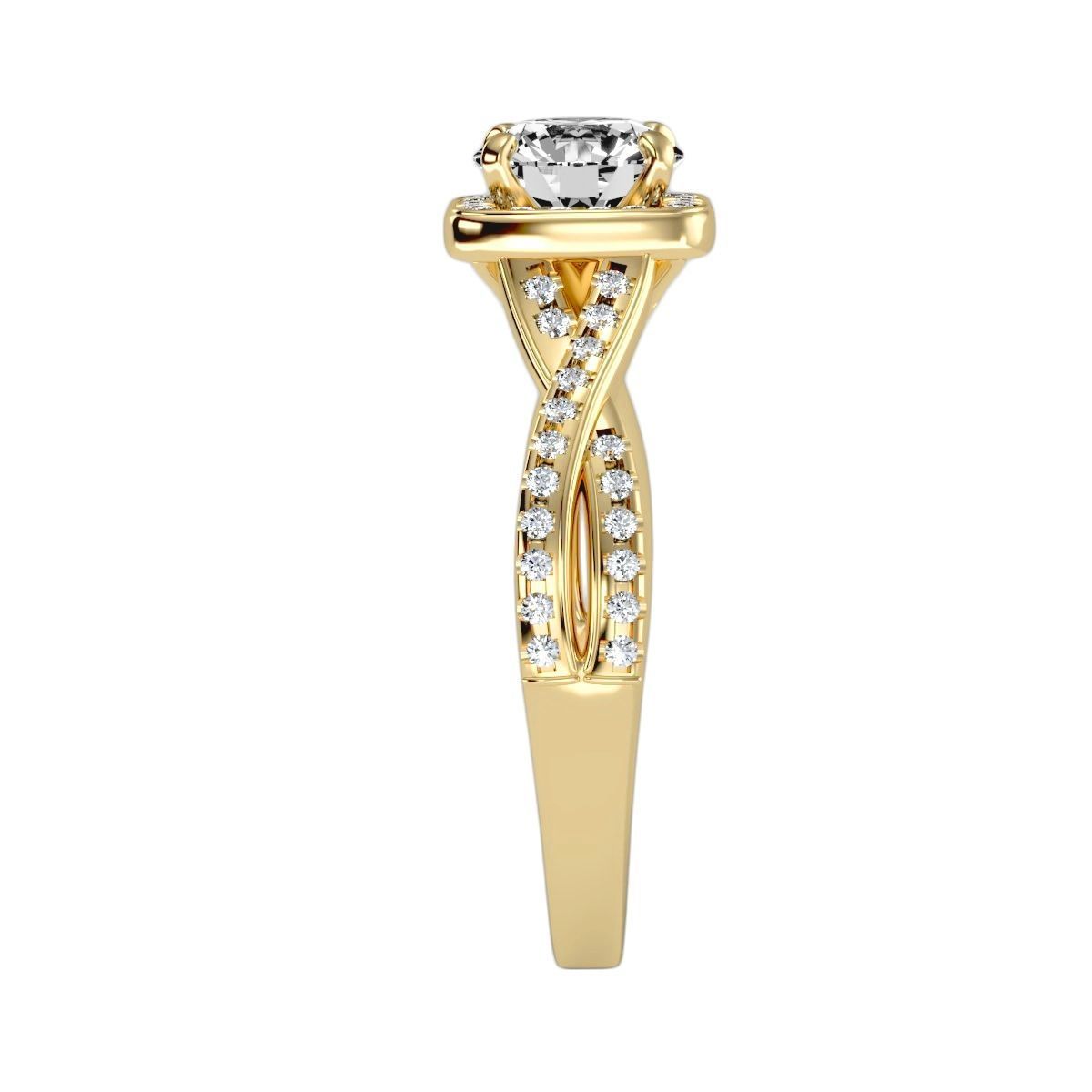 solitaire wedding engagement women ring 3dm render detail  3D print model_10